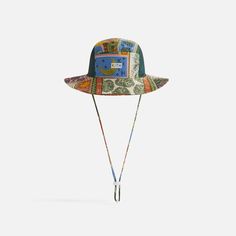 Kith Kids Printed Boonie Hat - Manuscript Multicolor 5-panel Summer Hats, Multicolor 5-panel Beach Hat, Adjustable Multicolor Sun Hat For Outdoor Activities, Multicolor Flat Brim Bucket Hat For Outdoor, Retro Adjustable Sun Hat For Outdoor, Summer Monogram, Boonie Hat, Baby Box, Spring Baby