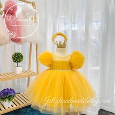 Welcome to our shop! We're delighted to have you here. Your satisfaction is our main goal, and we're happy to address any questions you may have about our products. Thank you for choosing us! ♥ Product Detail ♥ * Product Name: Yellow Tulle Dress * Product Type: Handmade * Product Material: Tulle, Satin, Cotton, Zipper. * Washable & Reusable * Stylish Short Sleeve Design * Soft and Comfortable to Wear ♥ Description ♥ Beautiful unique yellow dress, made out of bling tulle and lining. The simple st Yellow Princess Dress For Birthday In Spring, Cute Yellow Princess Dress For Party, Yellow Summer Party Tutu Dress, Yellow Princess Dress For Dress-up, Cute Yellow Princess Party Dress, Fitted Yellow Princess Dress For Dress-up, Yellow Fitted Princess Dress For Dress-up, Elegant Yellow Princess Dress For Dress-up, Elegant Yellow Tulle Princess Dress