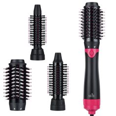 PRICES MAY VARY. INTERCHANGEABLE BRUSH HEADS: Our hot air brush kit includes 3 different brush heads that are easy to switch out with just the press of a button. You'll receive a blow dryer head for drying and styling, a 32mm brush head for straightening and curling, and a 25mm curly hair brush head for creating stunning curling styles. MULTIFUNCTIONAL HAIR STYLING TOOL: Say goodbye to the hassle of using multiple styling tools – our hot air brush can straighten, curl, volumize, and massage your Rotating Hair Brush, Brush Hair Dryer, Curly Hair Brush, Frizzy Curly Hair, Hot Air Brush, Dryer Brush, Best Hair Dryer, Blow Dry Brush, Hair Dryer Brush