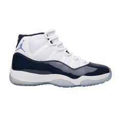 Find JORDAN 11 Retro 'win Like '82 on Editorialist. Michael Jordan’s habit of lofting game-winning shots on the big stage started early, when the 19-year-old freshman nailed a jumper to put the Tar Heels up for good during the 1982 NCAA Championship game. The Air Jordan 11 Retro ‘Win Like 82’ celebrates the start of MJ’s winning ways, featuring UNC team colors on a traditional AJ11 build, combining ballistic mesh, patent leather, and an icy translucent outsole. Starter Workout, Air Force One Shoes, Jordan Retro 11, Trendy Shoes Sneakers, White Nike Shoes, Nike Jordan Retro, Shoes Sneakers Jordans, Jordan 11 Retro Low, Nike Air Shoes