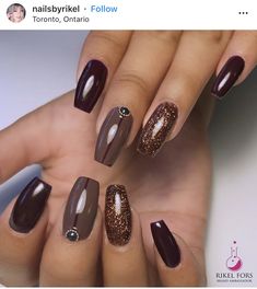 Fall Brown Nails, Fall Nail Inspiration, Fingernails Painted, Natural Acrylic Nails, Boho Nails, Ballet Nails, Light Elegance, Gel Nail Art Designs, Fall Gel Nails