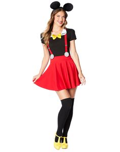 a woman in a mickey mouse costume