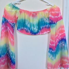 Rainbow Boo Hoo Long Bell Sleeve Crop Top.Nwot Bell Sleeve Crop Top, Samsung Wallpaper, Swag Outfits, Bell Sleeve, Bell Sleeves, Music Videos, Crop Top, Cute Outfits, Womens Tops