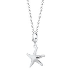 The ideal accessory to add beach vibes to your outfit! This hand finished silver starfish charm necklace has beautiful detailing, and will be an instant favourite with all stylish beach lovers out there. A symbol of love, guidance and good luck, this 3D starfish necklace looks great worn alone or layered with additional necklaces for a stunning ocean-inspired pendant.   All our charms attach with a clip-on clasp and are compatible with all other leading charm jewellery brands. Simply clip-on or Sea Jewelry, No Thanks, Starfish Necklace, Ocean Inspired, Matching Jewelry, Beach Lovers, Mens Jewelry Bracelet, Beach Vibes, Recycled Sterling Silver