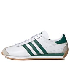 Retro Green Adidas Sneakers, Adidas Retro Sneakers With White Sole, Adidas Retro Sneakers With Cushioned Footbed, Adidas Retro Sneakers With Three Stripes, Adidas Vintage Sneakers For Sports, Retro Adidas Sneakers With Three Stripes, Retro Outdoor Sneakers With Rubber Sole, Retro Sneakers With Three Stripes And Round Toe, Vintage White Adidas Sneakers