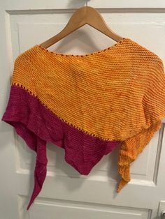 One of a kind hand knit shawl, perfect for holiday gifting, or a little something extra to put a pop of color in your outfit this season! Hand Knit Shawl, Knit Shawl, Knitted Shawls, Scarf Wrap, Hand Knitting, Scarf Accessory, Shawl, Color Pop, Knitting