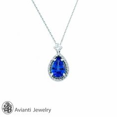 This timeless setting is an ideal showcase with a 3.77 Carat deep Blue-violet Tanzanite. It comes with a white gold chain in an 18 and 16-inch option. If you would like a different size chain, please contact us for a price quote. [MATERIALS] Stone: Tanzanite (1) Carat: 3.10 Clarity: Clean Color: Violet blue Cut: Pear Setting: Prong Measurement of stone: 6.50 mm x 9.00 mm Stones: Diamonds (21) Carat : 0.25 Clarity: SI1 Color: I-J Cut: Round Setting: Pave Metal: 4.30 Grams of 14kt White Gold [ORDE Formal Tanzanite Pear-shaped Jewelry, Formal Tanzanite Teardrop Jewelry, Pear-shaped Tanzanite Formal Jewelry, Formal Pear-shaped Tanzanite Jewelry, Pear-shaped Blue Brilliant Cut Jewelry, Pear-shaped Formal Jewelry With Accent Stones, Classic Pear-shaped Jewelry With Accent Stones, Formal Pear-shaped Jewelry With Accent Stones, Tanzanite Pendant