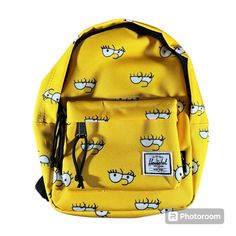 Herschel X The Simpsons Classic Lisa Simpson Yellow Mini Backpack New With Tags We Always Carefully Package And Ships Same Or Next Day!!! Item In Photos Is The Exact Pair You Are Purchasing. Make Sure To Follow Our Store. We List New Inventory Daily And Offer Bundle Pricing.. Trendy Yellow Backpack Bag, Yellow Backpack With Adjustable Strap, Yellow Backpack With Adjustable Strap For On-the-go, Yellow Backpack For Everyday & Back To School, Yellow Summer Bags For School, Casual Yellow Backpack For Daily Use, Yellow School Bags For Back To School, Casual Yellow Backpack, Yellow Summer School Bags