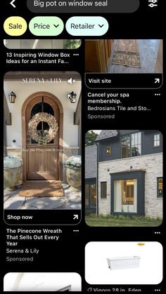 the homepage for an app that is selling real estate