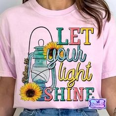 Let Your Light Shine Shirt -Available in Adult & Youth sizes -Choose shirt color and shirt type when ordering, see color/size charts for choices. -Colors may vary slightly due to lighting and monitor settings -No decorative accessories pictured are included, only the shirt! Let Your Light Shine, Butcher Paper, Custom Coasters, Funny Thanksgiving, Pocket Bag, Animal Shirts, Dtf Transfers, Fall Thanksgiving, Weeding