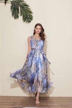 Chiffon V Neck Flower Long Party Dress Evening Wedding Lightweight Sundress Summer Holiday Beach Dress Bridesmaid Dress Maxi Skirt Detail Info: ❤ Color: New blue flower as picture More color choice link: https://www.etsy.com/listing/213656440/chiffon-dress-color-card?ref=shop_home_feat_1 You just note the color number you want with order. ❤ Material: Chiffon ❤ The dress doesn't limit the chest size and waitst size, arm hole 45cm (if your upper arm circle circumference is more than 40cm, please n Bridesmaid Maxi Skirt, Neck Flower, Beach Holiday Dresses, Sundress Summer, Evening Dresses For Weddings, Holiday Beach, Shower Dresses, Party Skirt, Color Number