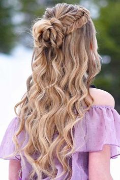 Down Curly Hairstyles, Dance Hairstyles, Fishtail Braid, Wedding Hairstyles Half Up Half Down, Wedding Hair Down, Penteado Cabelo Curto, Braided Hairstyles For Wedding, Prom Hairstyles