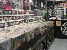 a record store filled with lots of records