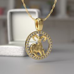 Sterling Silver Aries Necklace, Gold Aries Pendant, Zodiac Sign Charm Gold Zodiac Necklace, Zodiac Gift Idea, Coin Aries Charm Birthday Gift  👑14k Gold Filled Silver Pendant 👑 Add a touch of sophistication to your jewelry collection with this exquisite pendant. Crafted from high-quality 925 sterling silver, this pendant boasts durability and elegance. The gold filled plating enhances its charm, providing a radiant and luxurious finish that is sure to turn heads. 💍✨ ✦ ELEGANT DESIGN ✦ This ele Aries Pendant, Aries Necklace, Zodiac Necklace, Zodiac Gifts, Elegant Pendant, Diamond Simulant, Zodiac Necklaces, Real Diamonds, Pink Tourmaline