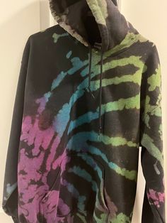 Tie Dye Sweatshirt For Streetwear, Tie Dye Hoodie Sweatshirt For Streetwear, Rainbow Hoodie For Winter Streetwear, Hand Dyed Sweatshirt For Winter Streetwear, Tie-dye Hand Dyed Sweatshirt For Streetwear, Tie Dye Hand Dyed Sweatshirt For Streetwear, Tie-dye Hand-dyed Sweatshirt For Streetwear, Multicolor Hand Dyed Hooded Hoodie, Techwear Hoodie