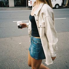 Oversized Denim Jacket With Collar, Snap Buttons On The Front, And Button Pockets On The Chest. Fabrics: 100% Cotton Measurement: Length: 28" (71 Cm), Bust: 24" (61 Cm). Made In: China Nwt White Button-up Denim Jacket For Day Out, White Collared Shacket With Relaxed Fit, White Cotton Casual Shacket, Chic Oversized Cotton Shacket, Everyday Cream Collared Shacket, White Collared Shacket For Everyday, Trendy Collared Denim Jacket For Everyday, Oversized Classic Shacket For Spring, Casual Cotton Shacket For Day Out