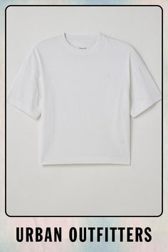 Boxy fit t-shirt by Standard Cloth with a cropped silhouette. Short sleeve style with a crew neck. Topped with a tonal logo accent. Urban Outfitters exclusive. Features Cropped & boxy tee from Standard Cloth Premium cotton jersey fabrication Short sleeves Ribbed crew neck UO exclusive Content + Care 100% Cotton Machine wash Imported Size + Fit Model is 5'6.5" and wearing size Medium Measurements taken from size Medium Chest: 23.5" Length: 23.5" | Standard Cloth Foundation Tee in White, Men's at Solid Boxy Fit Cropped T-shirt With Crew Neck, Basic Cropped Crew Neck T-shirt For Streetwear, Basic Cropped T-shirt With Crew Neck For Streetwear, Sporty Cropped Shirt With Relaxed Fit And Crew Neck, White Relaxed Fit Cropped Shirt With Crew Neck, Basic Relaxed Fit Cropped Shirt For Streetwear, Relaxed Fit Athleisure Cropped Shirt With Crew Neck, Modern Boxy Crew Neck T-shirt, Basic Relaxed Fit Cropped Shirt With Crew Neck