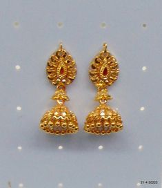 "vintage 20kt gold earring pair from rajasthan india. great handmade design, good for jewelry collection. Note - Please check pictures carefully for more detail. height max - 3.7 cm (1.45\") width max. - 1.6 cm(0.6\") weight - 9 grams material - 20kt yellow gold." Traditional 22k Gold Bridal Earrings For Festive Occasions, Yellow Gold Meenakari Jhumkas For Diwali, 22k Gold Jhumkas For Ceremonial Navratri, Navratri Yellow Gold 22k Jhumkas, Festive 22k Gold Jhumkas For Ceremonial Occasions, Ceremonial 22k Gold Jhumkas For Festive Occasions, Traditional Yellow Gold Jhumkas For Wedding, Festive Ceremonial 22k Gold Jhumkas, Festive Yellow Gold Jhumkas For Diwali