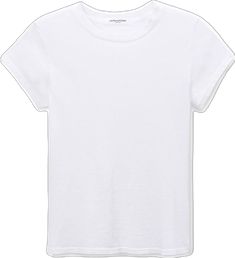 Trendy Relaxed Fit T-shirt For Layering, Classic Fitted Cotton T-shirt, Fitted Cotton T-shirt For Summer, Basic Everyday Fitted T-shirt, Fitted Short Sleeve T-shirt For Everyday, Fitted Cotton T-shirt For Spring, Everyday Fitted Basic T-shirt, Fitted Organic Cotton Everyday Tops, Fitted Basic Organic Cotton Top