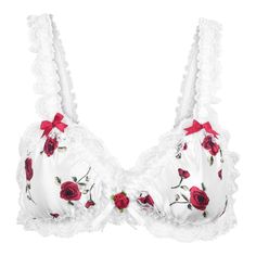 PRICES MAY VARY. Comfortable to wear - Made from a delicate satin fabric with elasticated shoulder straps, this sexy bralette will feel super smooth against your skin and is very comfortable to wear. Dainty Details - Nestled in the cleavage is a trio of gorgeous satin roses and string of faux pearls. Complimenting this, is a cute bow on each shoulder strap. Ruffled Trim - The underbust and elasticated straps are finished with a beautiful frilly lace. Versatile Underwear - This gorgeous underwear Summer Party Satin Bra, Party Satin Bra With Removable Pads, Fitted Satin Bra With Removable Pads, Feminine Satin Camisole With Built-in Bra, Elegant Spaghetti Straps Bra For Spring, Elegant Satin Bra For Party, Underwire Satin Bra For Party, Feminine Party Bra With Delicate Straps, Party Satin Bra With Underwire