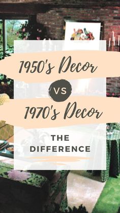 1950's Decor Vs. 1970's Vintage Decor - The Difference Modern 1970s Home, 70s Retro Living Room Ideas, 1970 Living Room Decor, 1950 Furniture Interior Design, 1969 Home Decor, Interior Design Through The Decades, 50s Living Room Decor, Vintage 50s Home Decor, 1950 Dining Room