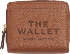 Marc Jacobs The Mini Leather Compact Wallet | Nordstrom Business Leather Wallets With Logo, Classic Business Wallet With Logo, Leather Bifold Wallet With Logo, Leather Bifold Wallet With Embossed Logo, Brown Rectangular Wallet With Logo, Classic Wallets With Logo For Everyday Use, Leather Travel Wallet With Logo, Brown Wallets With Logo For Everyday Use, Leather Wallet With Embossed Logo For Daily Use