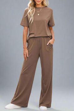 Experience unparalleled sophistication with this exquisite coordinated 2-Piece Pant set. It includes a classic t-shirt and luxurious wide leg pants, both crafted from ultra-soft fabric for maximum comfort. Enhance your outfit with elegant sandals, stylish sneakers, or chic flats for a truly elevated look. Strive for both style and comfort, embodying luxury and refinement.Size Chart (INCH) Sizes Bust Waist Hem_Width Shoulder Sleeve_Length Length Hip Bottoms Inseam Outseam Relax Relax Relax Relax Chic Flats, Elegant Sandals, Pant Set, Casual Everyday, Mens Outerwear, Stylish Sneakers, Shoulder Sleeve, Soft Fabric, Leg Pants