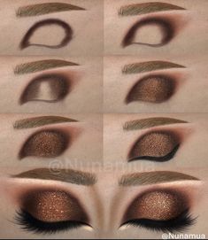 Eyeshadow Looks Step By Step, Makeup For Hooded Eyelids, Makeup Template, Beauty Job, Glitter Highlighter, Perfect Illusion, Vampy Makeup