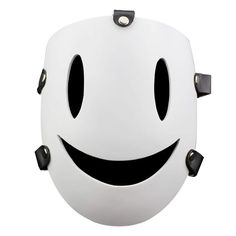 PRICES MAY VARY. ▶Anime Tenkuu-Shinpan High-Rise Invasion Sniper Cosplay White Smile Mask. ▶Made of natural resin material,smooth and sturdy,eco-friendly and non-toxic.The size is about 20 cm*16 cm*6 cm,the weight is about 300 grams.One size fit for most adults and teens. ▶Designed from the original version of Tenkuu Shinpan smile mask,behind is the elastic crisscross straps,it could be adjusted by your head circumference. ▶You could DIY add some foam to the mask inside,it will more comfortable High Rise Invasion Cosplay, High Rise Invasion, Cosplay Costumes For Men, Halloween Costume Props, Masquerade Halloween, Happy Smiley Face, Cosplay Contacts, Spooky Szn, White Mask