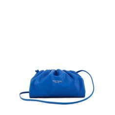 Stella Vitello 9" - Royal Blue Modern Shopping Shoulder Pouch, Modern Shopping Shoulder Bag Pouch, Modern Shoulder Bag Pouch For Shopping, Modern Blue Leather Clutch, Removable Pouch Evening Bag For Shopping, Leather Clutch Pouch For Shopping, Shopping Evening Bag With Removable Pouch, Crossbody Pouch With Detachable Handle, Evening Soft Leather Pouch Bucket Bag