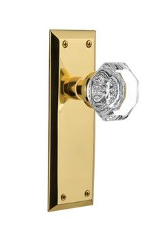 an image of a door handle with crystal knob