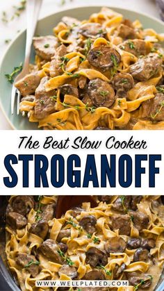 the best slow cooker stroganonoff recipe is so easy to make