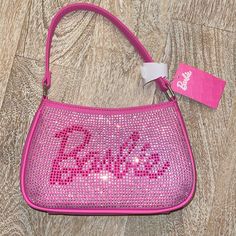 Questions? Leave A Comment Below! Trendy Party Shoulder Bag With Branded Hardware, Trendy Shoulder Bag With Branded Hardware For Party, Trendy Clutch With Branded Hardware, Malibu Costume, Barbie Rhinestone, Bratz Halloween, Barbie Bag, Bratz Halloween Costume, Rhinestone Purse