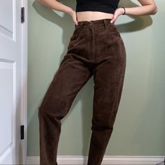 Rare Vintage High-Waited Pants These Pants, Made By Uk Based Company Jaeger, Are 100% Made Of The Highest Quality Material Suede. They Originally Cost $695 And Were On Sale For $487 But They Sadly Did Not Fit Me! However, They Are The Most Beautiful Pants I Have Every Tried On And The Inner Lining Actually Feels Like You’re In A Cloud. They Are Definitely Worth The Money Because They Will Last Such A Long Time Time!! Measurements: Waist: 14.5” Inseam: 30” Rise: 11” Time Time, Modern Fashion, The Money, Pant Jumpsuit, Like You, Most Beautiful, Straight Leg, On Sale, Pants For Women