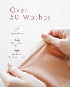 someone is opening up a bag with the words over 50 washes on it