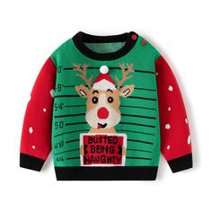 PRICES MAY VARY. Festive Knit: This ugly Christmas sweater features a vibrant knit pattern, Bring the holiday spirit to your little one's wardrobe with this hilarious ugly Christmas sweater! your kid will be the life of the party at every holiday party. Cozy Comfort: Made of 100% cotton material, comfortable, breathable, and warm, it is very suitable for both outerwear and underwear, this sweater provides warmth and comfort for your little one during the holiday season. Versatile Sizing: Pair it with jeans or leggings for a fun and festive outfit. Available in various sizes to accommodate your growing child's needs.9m-9Y ﻿﻿ Easy Care: Machine washable for hassle-free cleaning and maintenance.Not fading, not shrinking, because he only has cotton material that is better than polyester fiber Toddler Ugly Sweater, Toddler Ugly Christmas Sweater, Kids Ugly Christmas Sweater, Knitted Sweatshirt, Dinosaur Funny, Baby Christmas Gifts, Knit Sweatshirt, Baby Sweaters, Cozy Knits