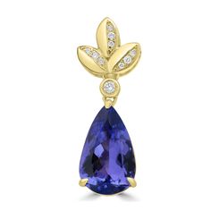 J44575 Pear Shaped Tanzanite Ring, Tanzanite Pendant, Tanzanite Ring, Tanzanite Gemstone, Ring Style, Diamond Set, Yellow Gold Ring, Blue Gemstones, Pear Cut