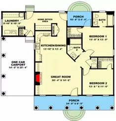 the floor plan for a two story house