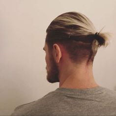 Man Bun Hairstyles Undercut, Mens Long Hair Undercut, Mens Ponytail Hairstyles, Man Bun Haircut, Undercut Ponytail, Man Bun Undercut, Man Bun Styles, Man Bun Hairstyles, Undercut Long Hair