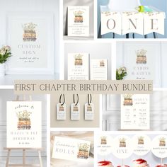 the first charter birthday bundle includes cards, envelopes, and other personalized items