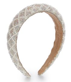 From Anna & Ava&#x2C; this headband features:Plastic/sponge/glass/suedePearl and crystal detailApprox. 15" L x 1.25" W Spot cleanImported. Toddler Pearl Headband, White Pearl Embellished Choker, Velvet And Pearl Headband, Elegant Crystal-embellished Headband, Trendy Accessories, Hair Accessories, Crystals