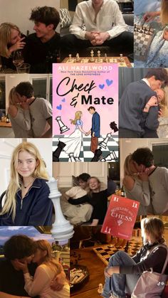 some people are playing chess and kissing each other