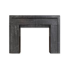 a black marble fireplace mantel