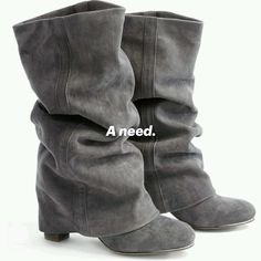 What To Wear With Grey Boots, Saggy Boots, Baggy Boots, Shoes Wardrobe, Ugg Coquette, Slouch Boots, Slouchy Boots