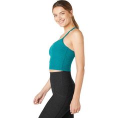 We love wearing the Spacedye Slim Racerback Cropped Tank when stepping onto the mat for yoga class or pulling on holds at the climbing gym. Its slim racerback design lets our shoulders move freely, and the built-in shelf bra keeps us supported while offering a flattering silhouette. Since it boasts a minimalist design with performance-quality material, this top gracefully flows wherever the day takes us. Comfortable Green Yoga Activewear, Green Comfortable Yoga Activewear, Comfortable Green Activewear For Yoga, Green Comfortable Activewear For Yoga, Casual Green Yoga Sports Bra, Racerback Athletic Fit Yoga Activewear, Athletic Fit Racerback Activewear For Yoga, Comfortable Yoga Activewear With Built-in Bra, Green Racerback Activewear For Yoga