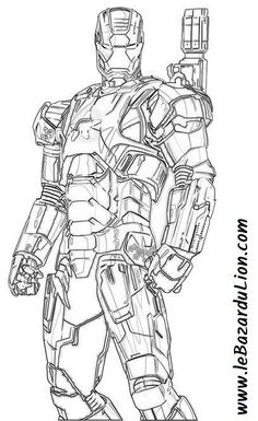 a drawing of iron man from the avengers movie