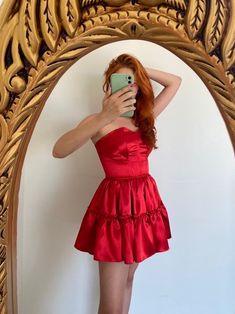 Red Satin Ruffle Bodice Dress /red Short Skirt Corset Dress / - Etsy Red Ruffled Corset For Party, Satin Strapless Dress With Ruffles For Prom, Red Satin Ruffled Dress, Red Satin Strapless Dress For Prom, Red Satin Dress With Ruffles, Red Flirty Corset Dress For Party, Flirty Red Corset Dress For Party, Red Strapless Corset Dress For Costume Party, Satin Corset Dress With Sweetheart Neckline And Ruffles