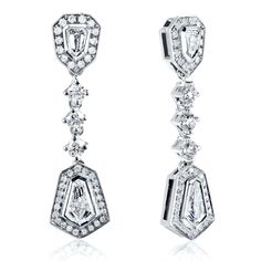 Bullet Cut Diamond Dangle Earrings 1 1/2 Carat (ctw) in 14k White Gold Formal Platinum Baguette Cut Earrings, Formal Platinum Diamond Earrings Baguette Cut, Formal Platinum Baguette-cut Earrings, Formal Baguette Cut Platinum Earrings, Formal Baguette Cut Platinum Diamond Earrings, Gia Certified Drop Diamond Earrings For Formal Occasions, Luxury Platinum Baguette Cut Earrings, Formal Baguette Cut Earrings With Diamond Accents, Formal Baguette-cut Earrings With Diamond Accents