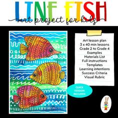 an art lesson for kids to learn how to paint fish