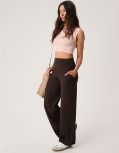 OFFLINE By Aerie Real Me Xtra Trouser Wide Leg Brown Pants, Wide Leg Leggings, Aerie Leggings, Boot Cut Leggings, Aerie Real, Offline By Aerie, Women's Bottoms, Brown Pants, Flare Leggings